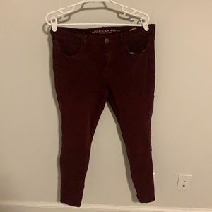 Maroon American eagle jeans